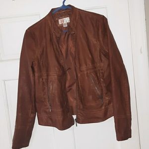Faux leather jacket